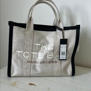 Marc Jacobs Beige and Black Tote Bag